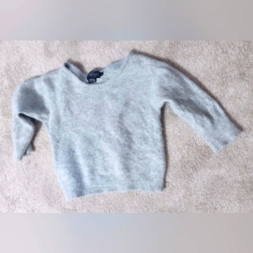 Lambs wool and angora medium grey silver sweater